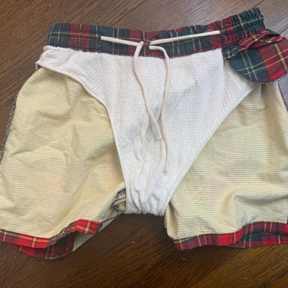 Vintage 1950s Men’s Red Plaid Swim Trunks Mcgregor Swim N Play Size Small Shorts View 4